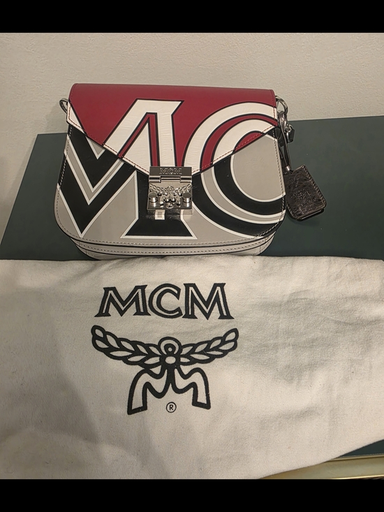 MCM Handbags - Limited Editions MCM Leather Crossbody/Shoulder Bag in Red, White & Black